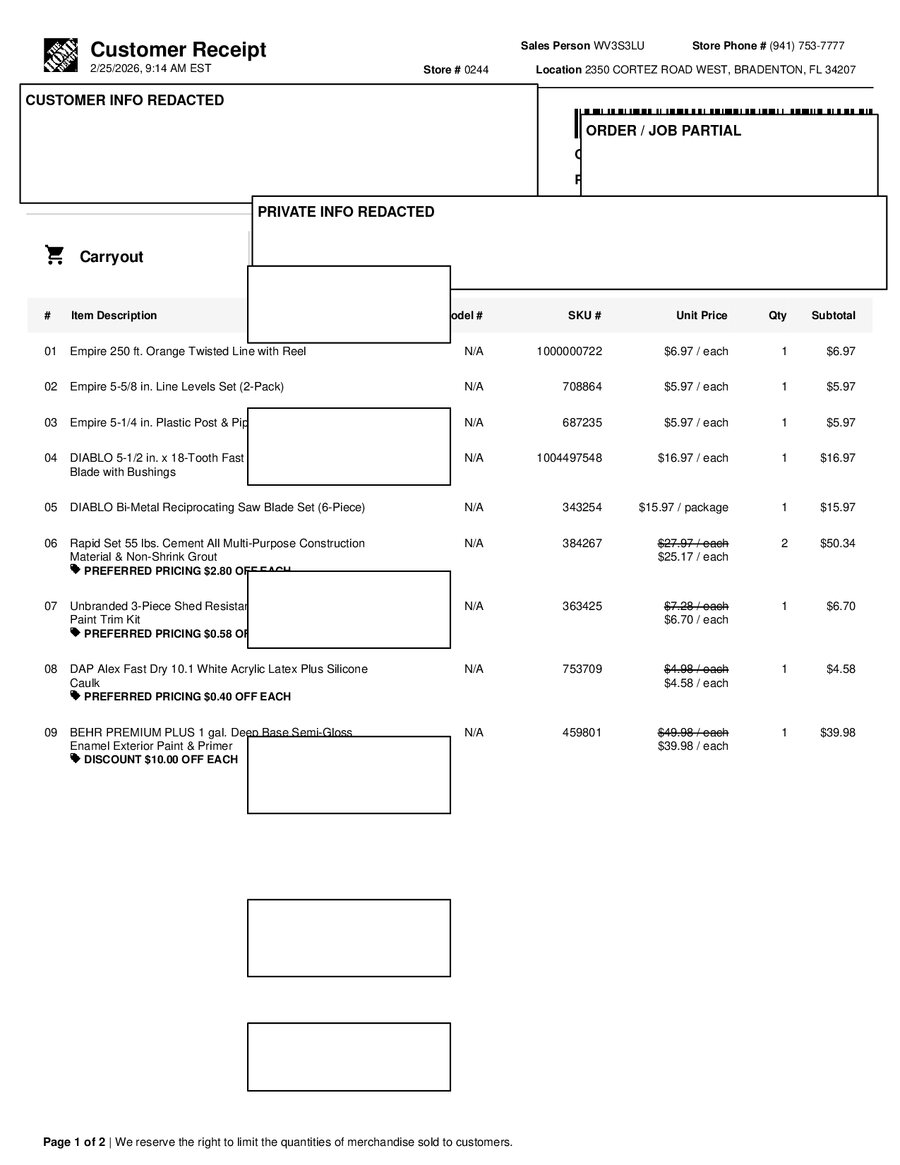 H0244 666046 Receipt