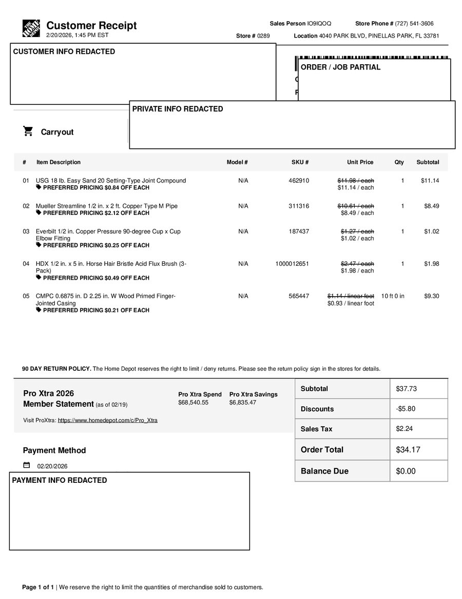 H0289 529359 Receipt