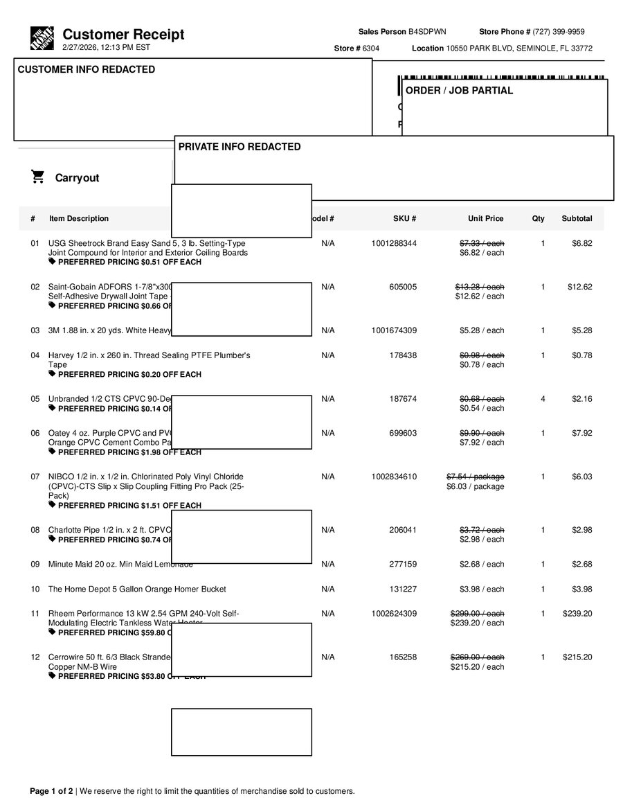 H6304 466234 Receipt