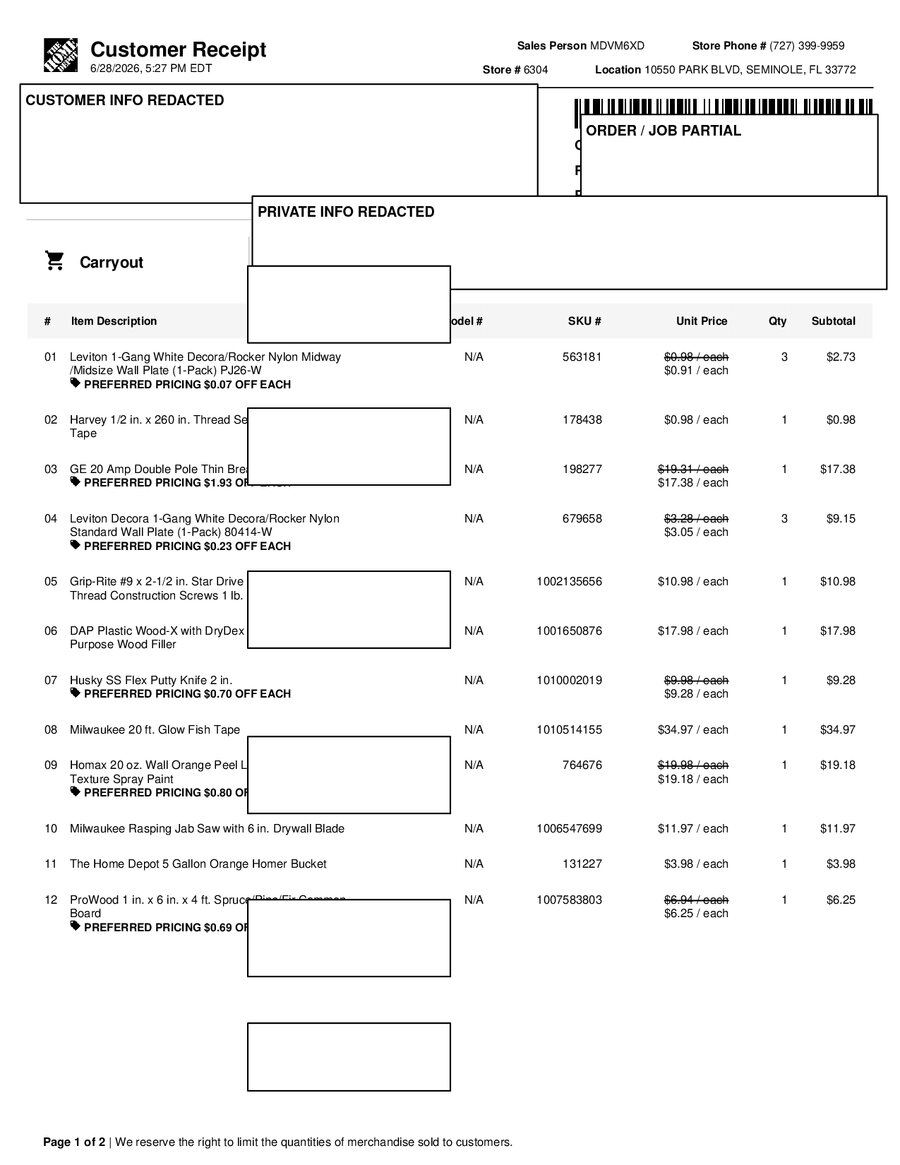 H6304 487353 Receipt