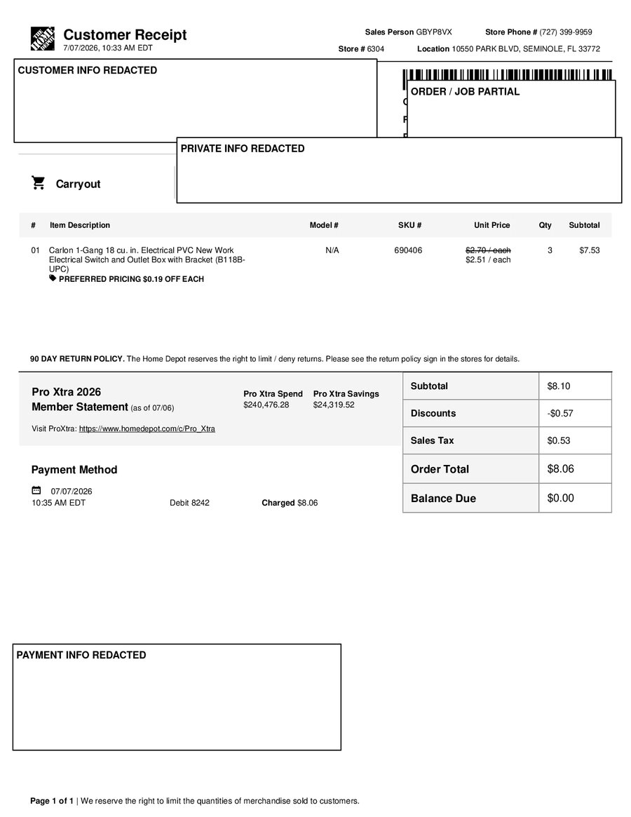 H6304 488857 Receipt