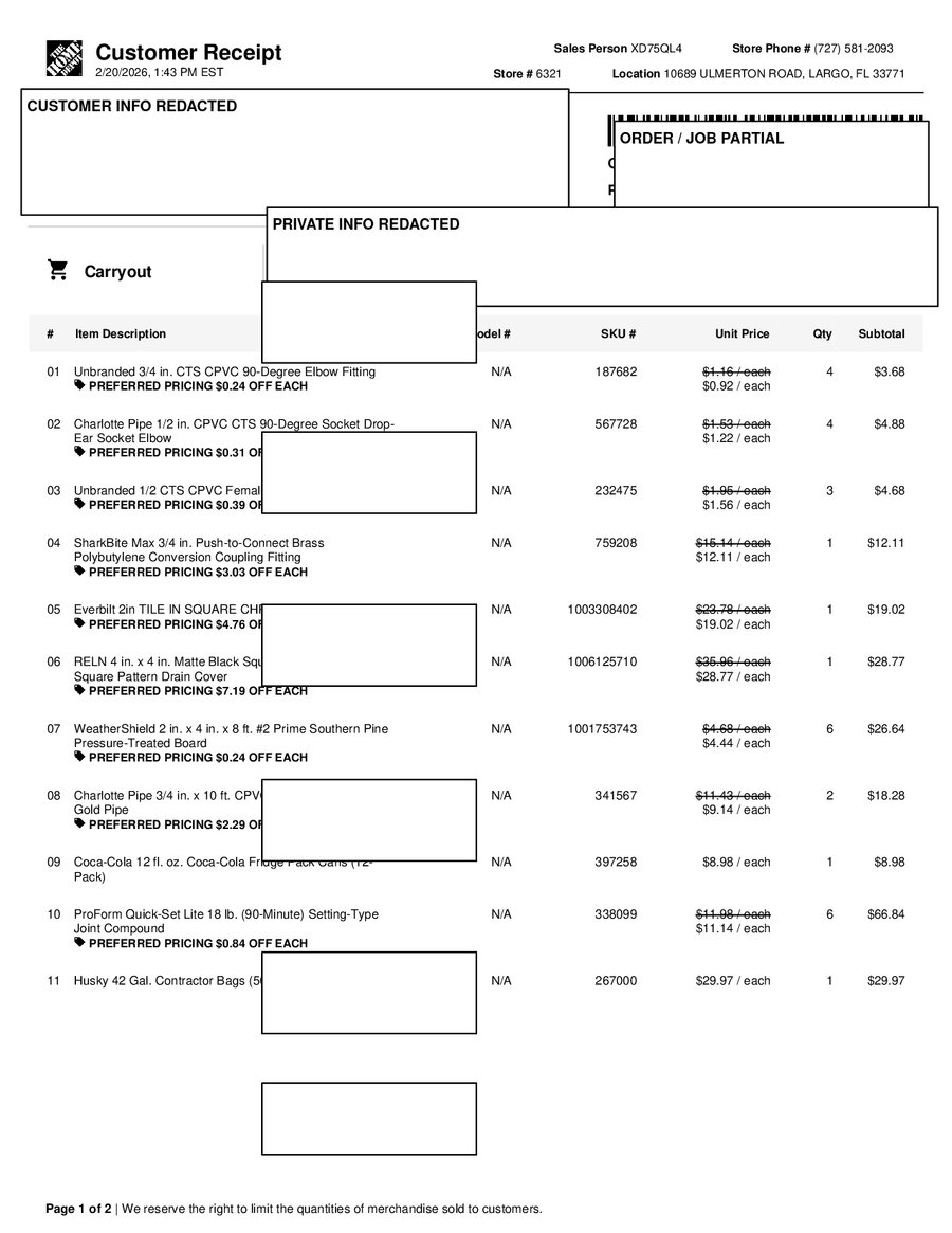 H6321 518319 Receipt