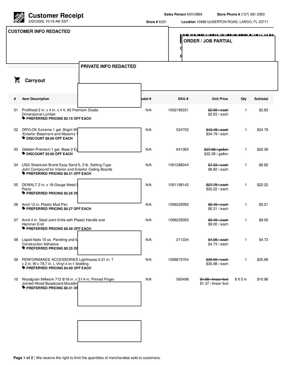 H6321 519883 Receipt