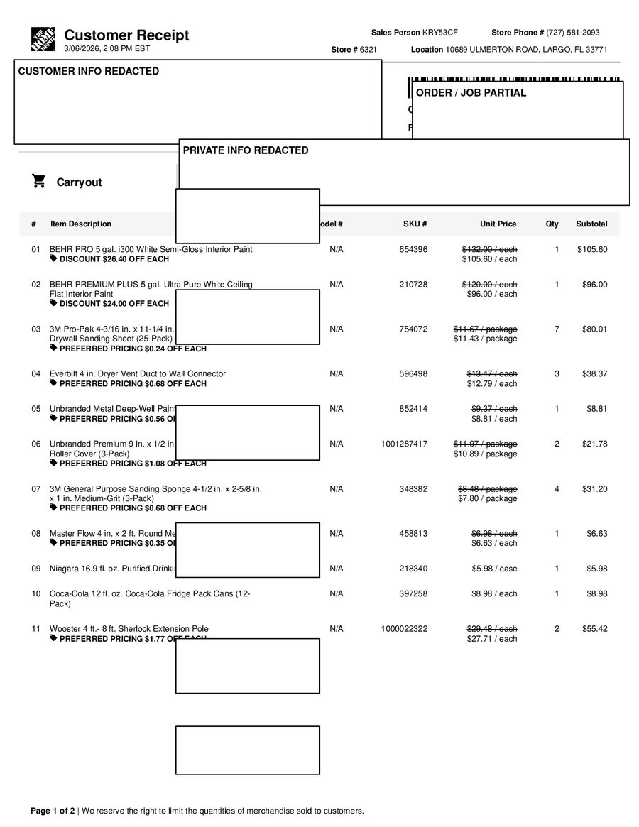 H6321 520932 Receipt