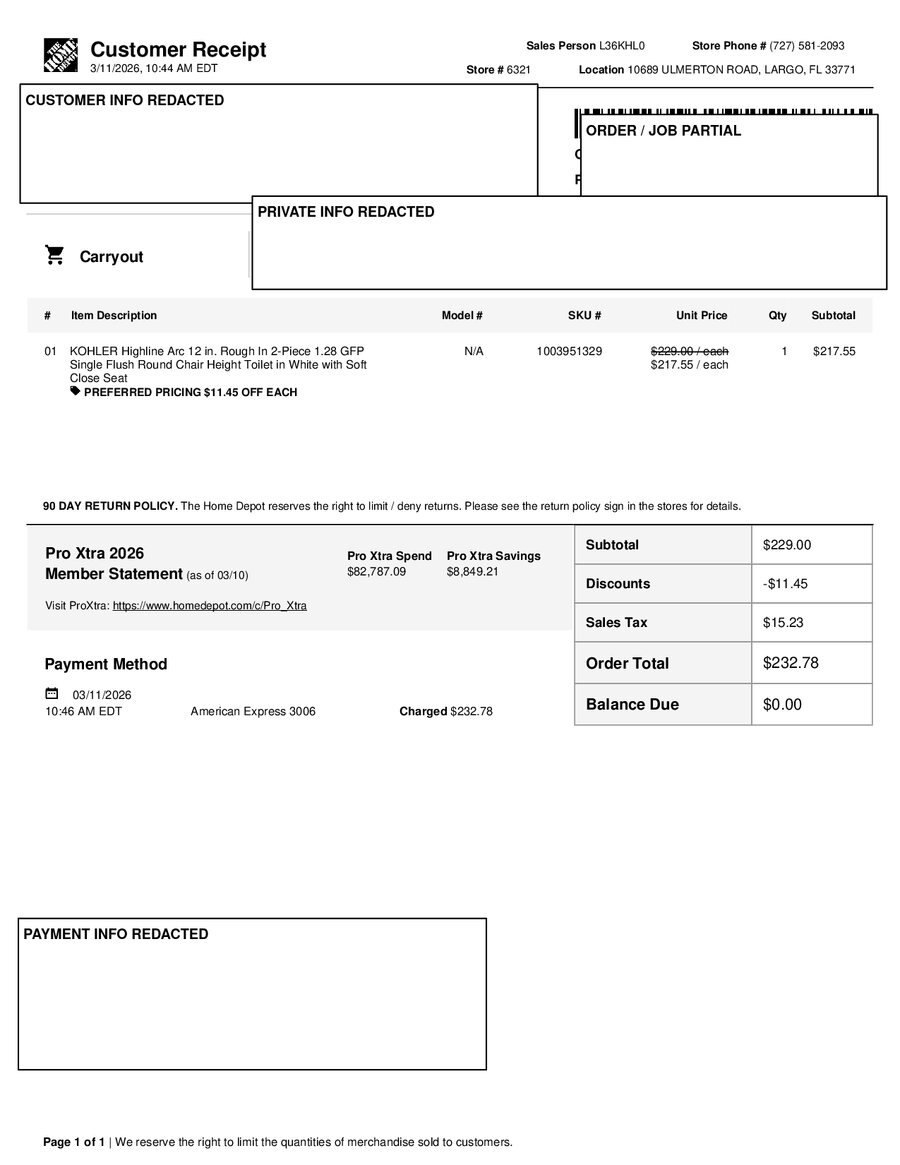 H6321 521674 Receipt