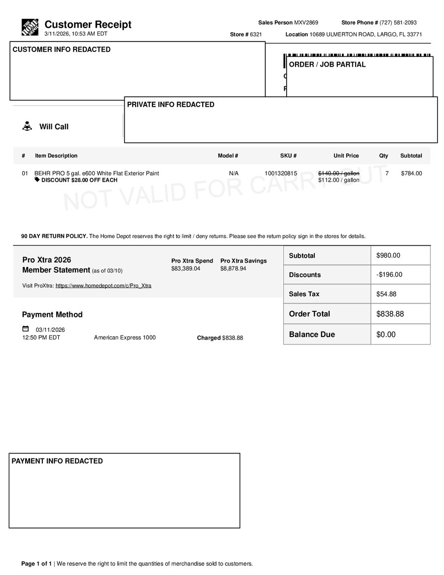 H6321 521677 Receipt