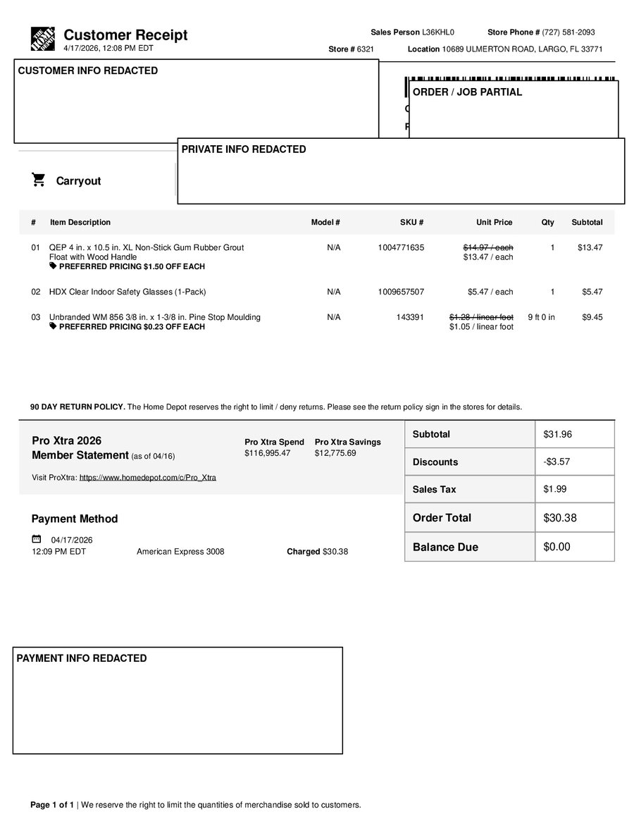 H6321 528721 Receipt