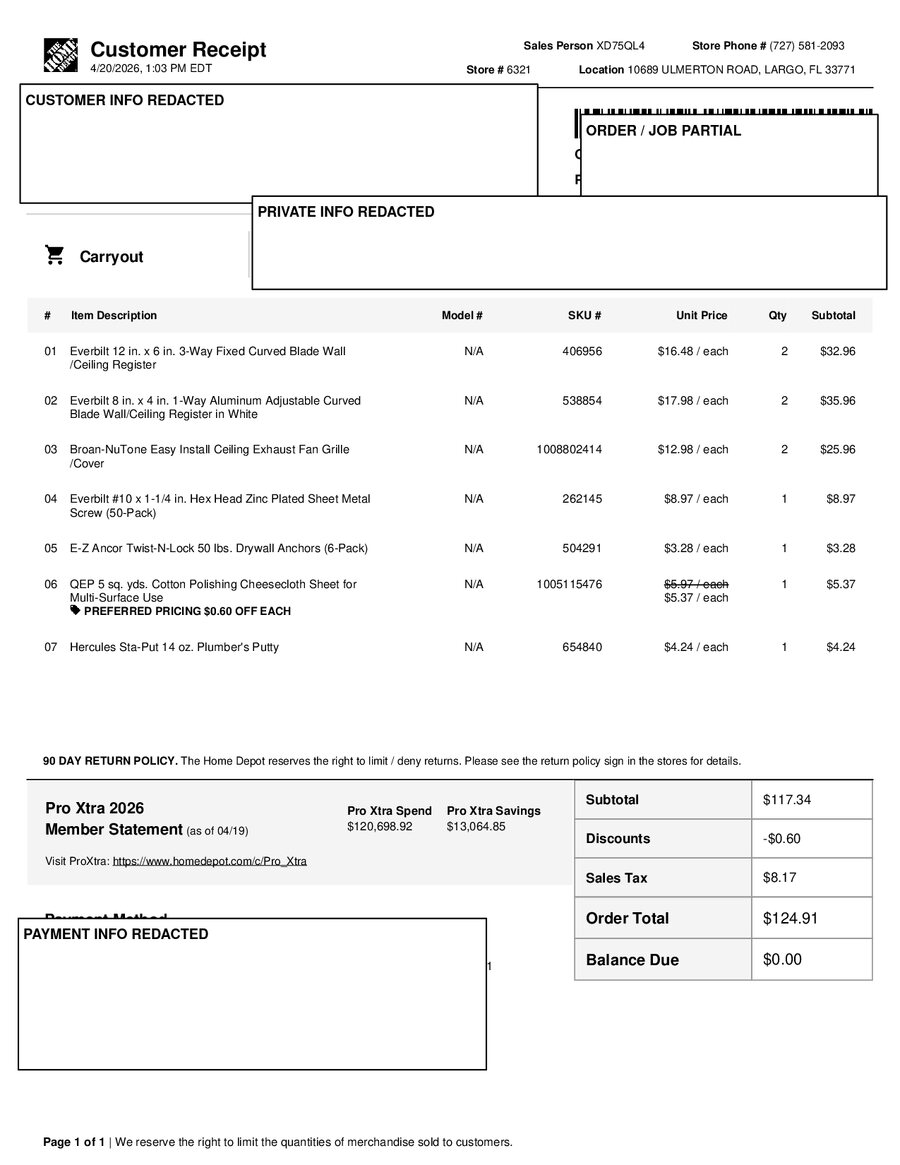 H6321 529117 Receipt