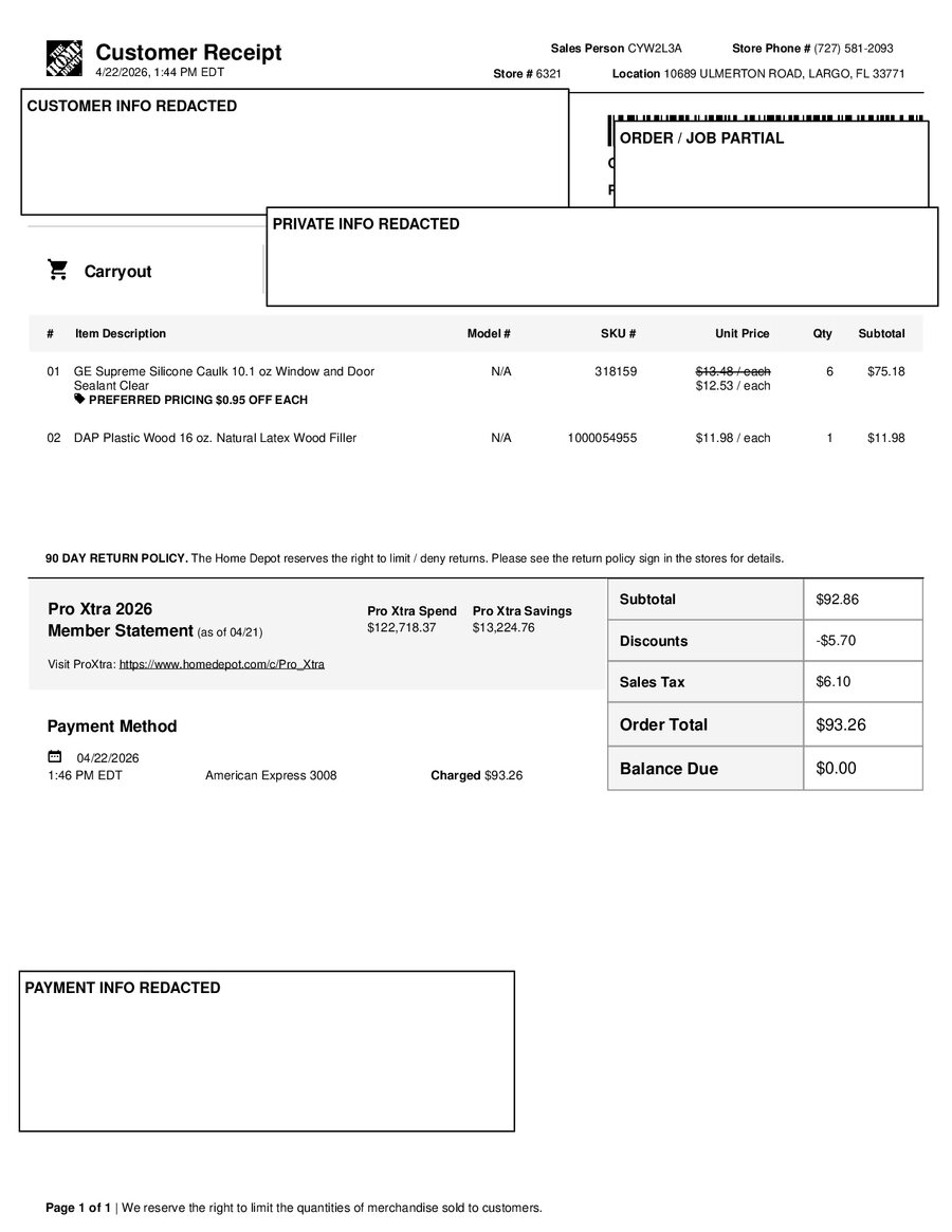 H6321 529618 Receipt