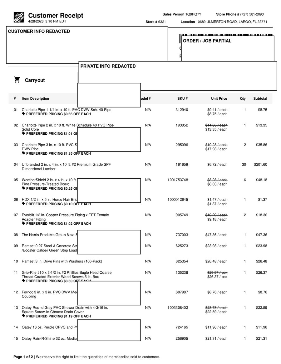 H6321 530812 Receipt