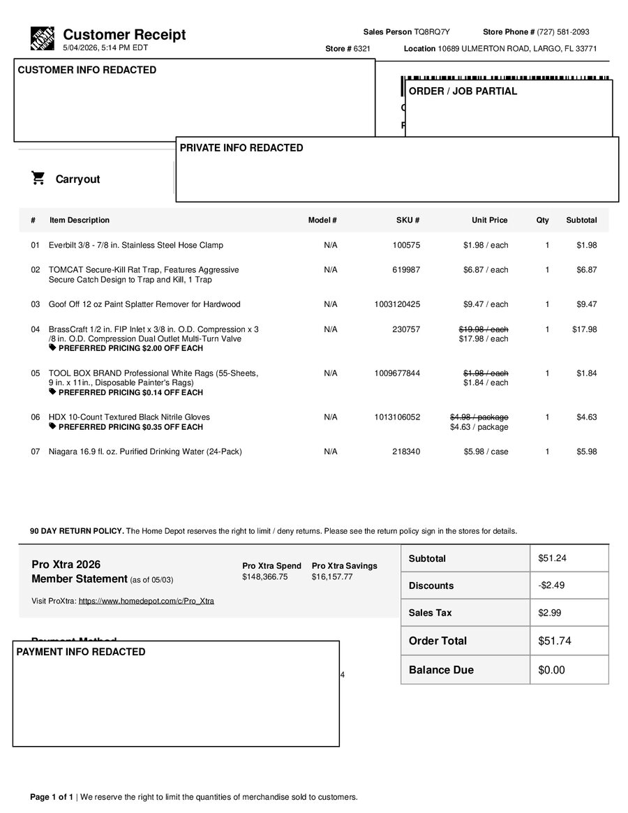 H6321 531806 Receipt