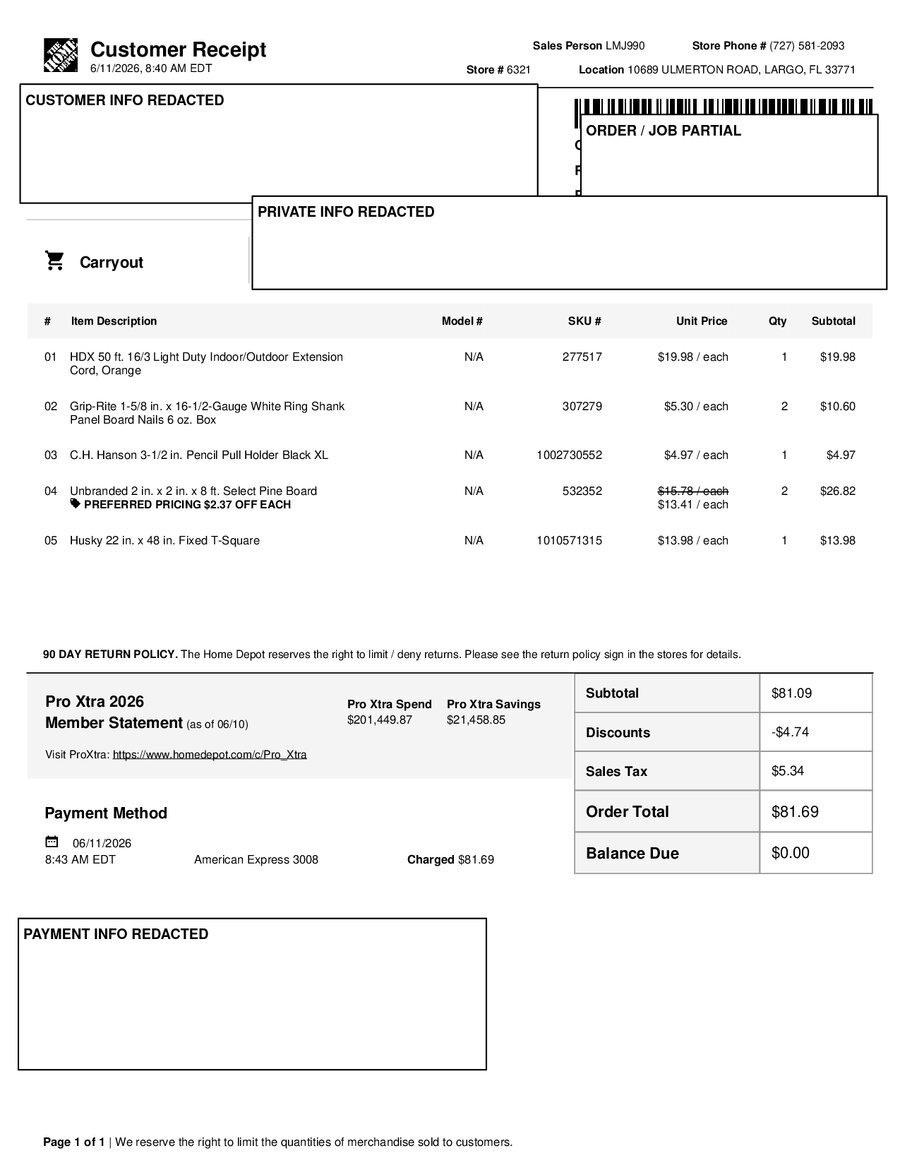 H6321 538585 Receipt