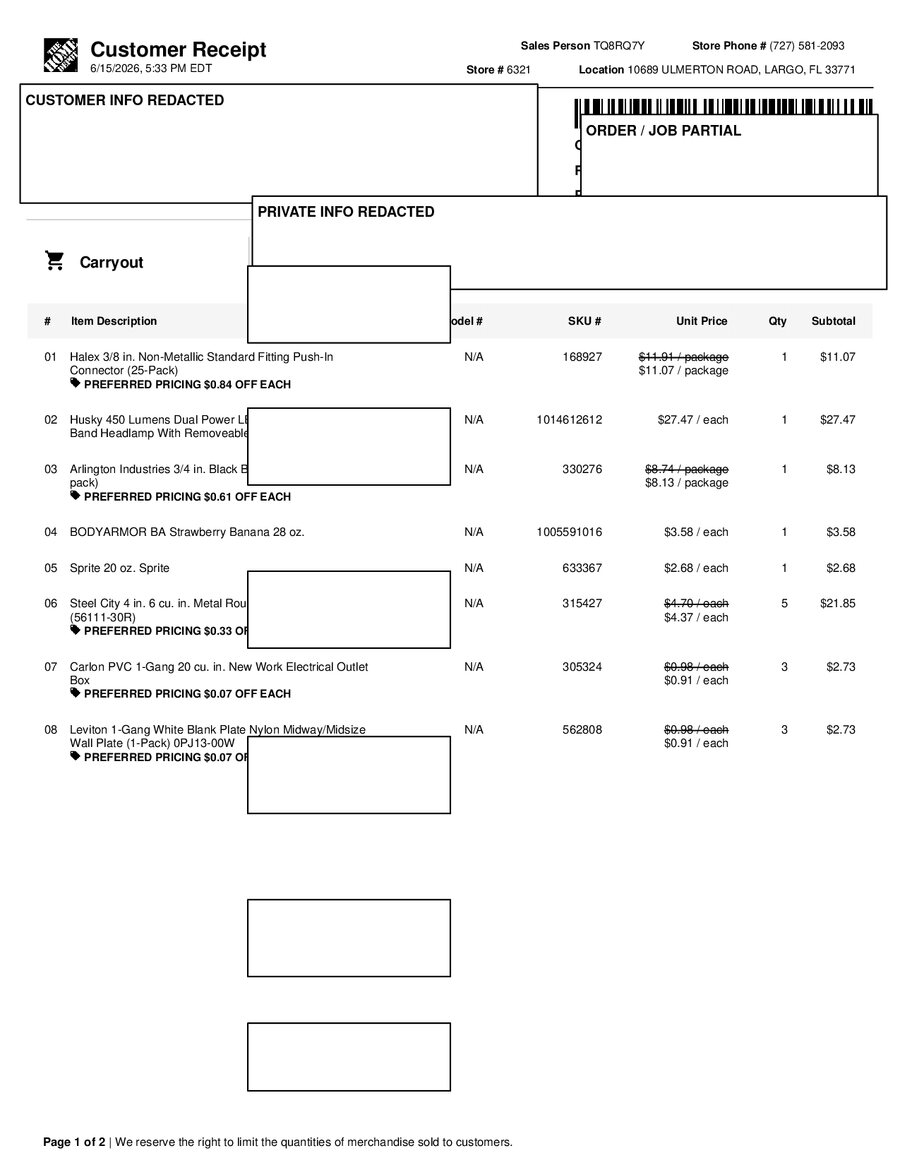 H6321 539417 Receipt