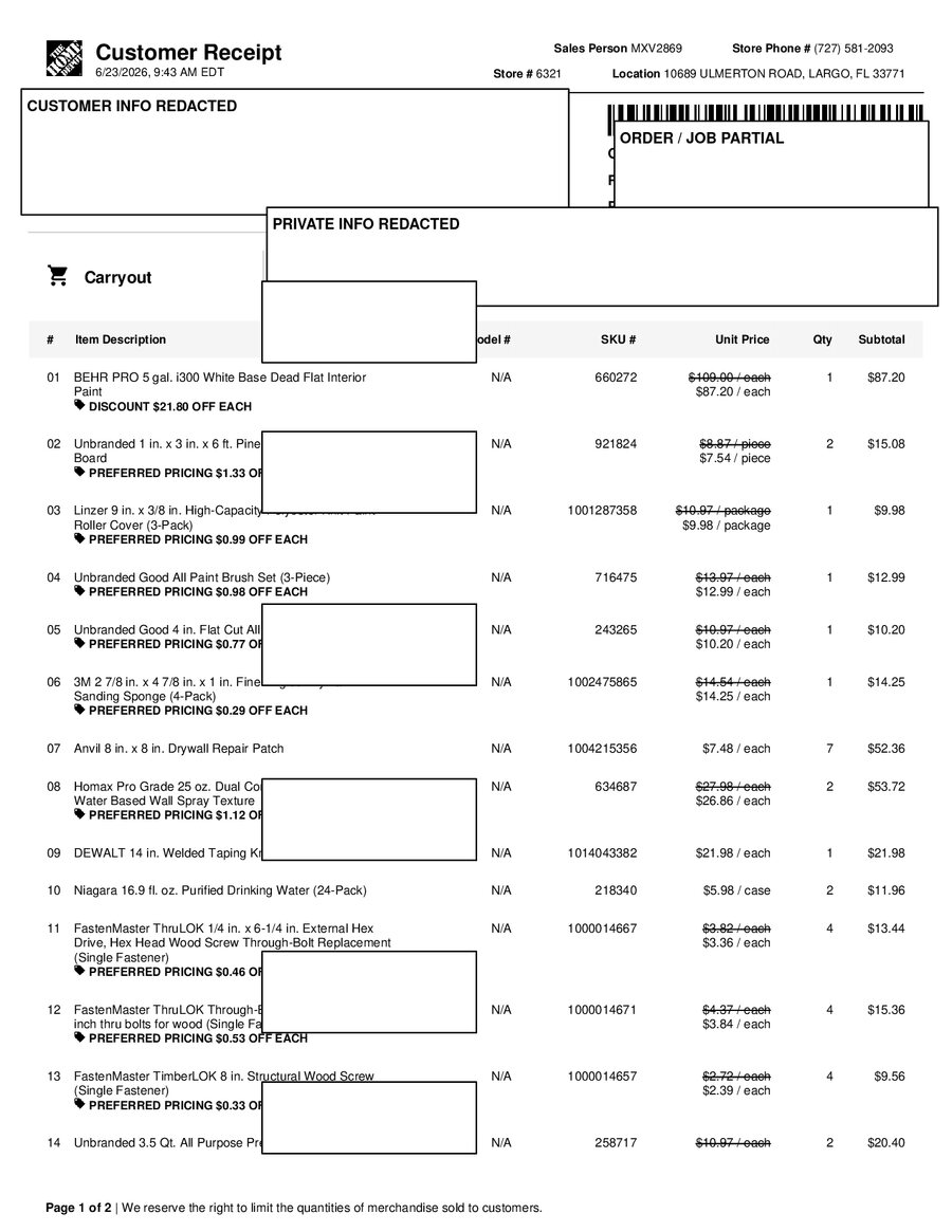 H6321 540654 Receipt