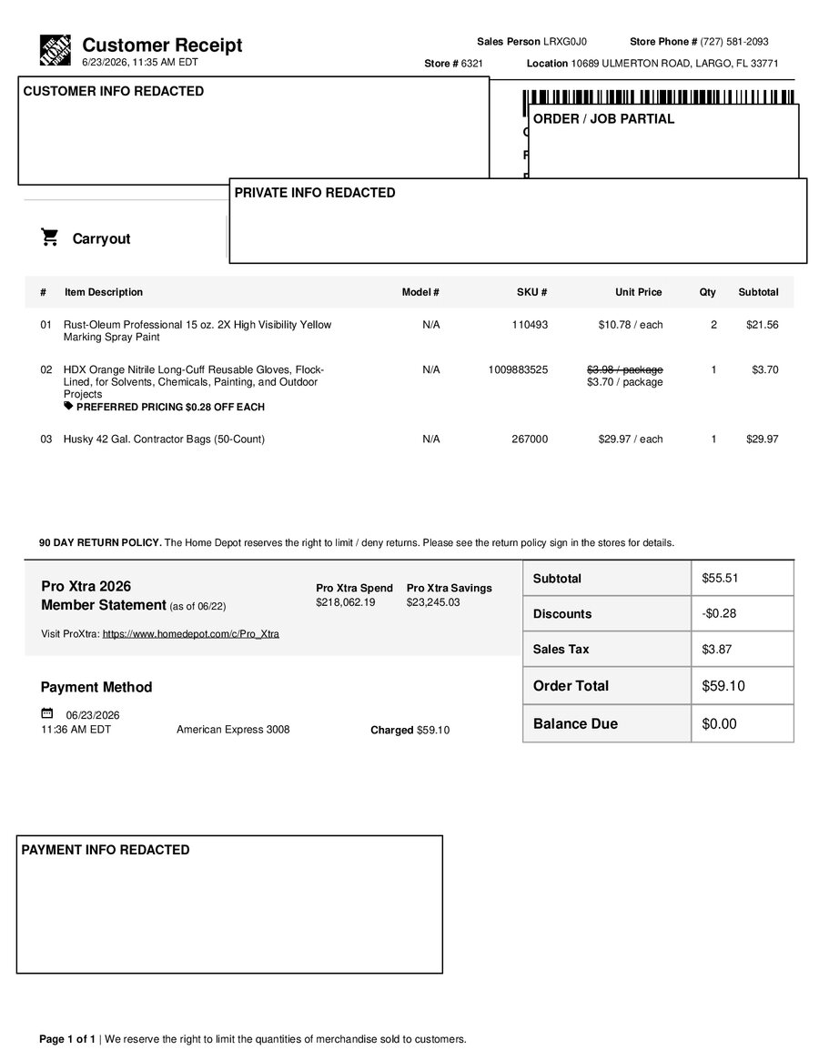 H6321 540704 Receipt