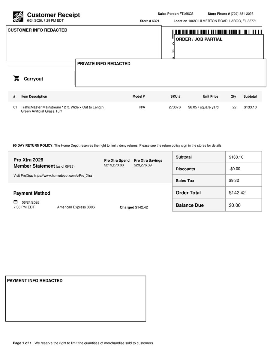H6321 541096 Receipt