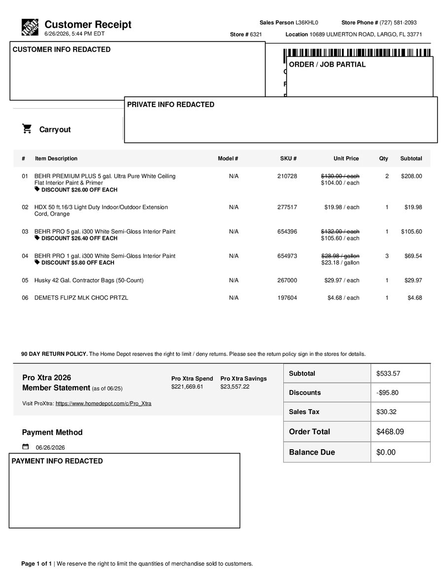 H6321 541562 Receipt