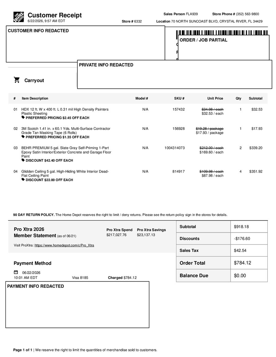 H6332 433870 Receipt
