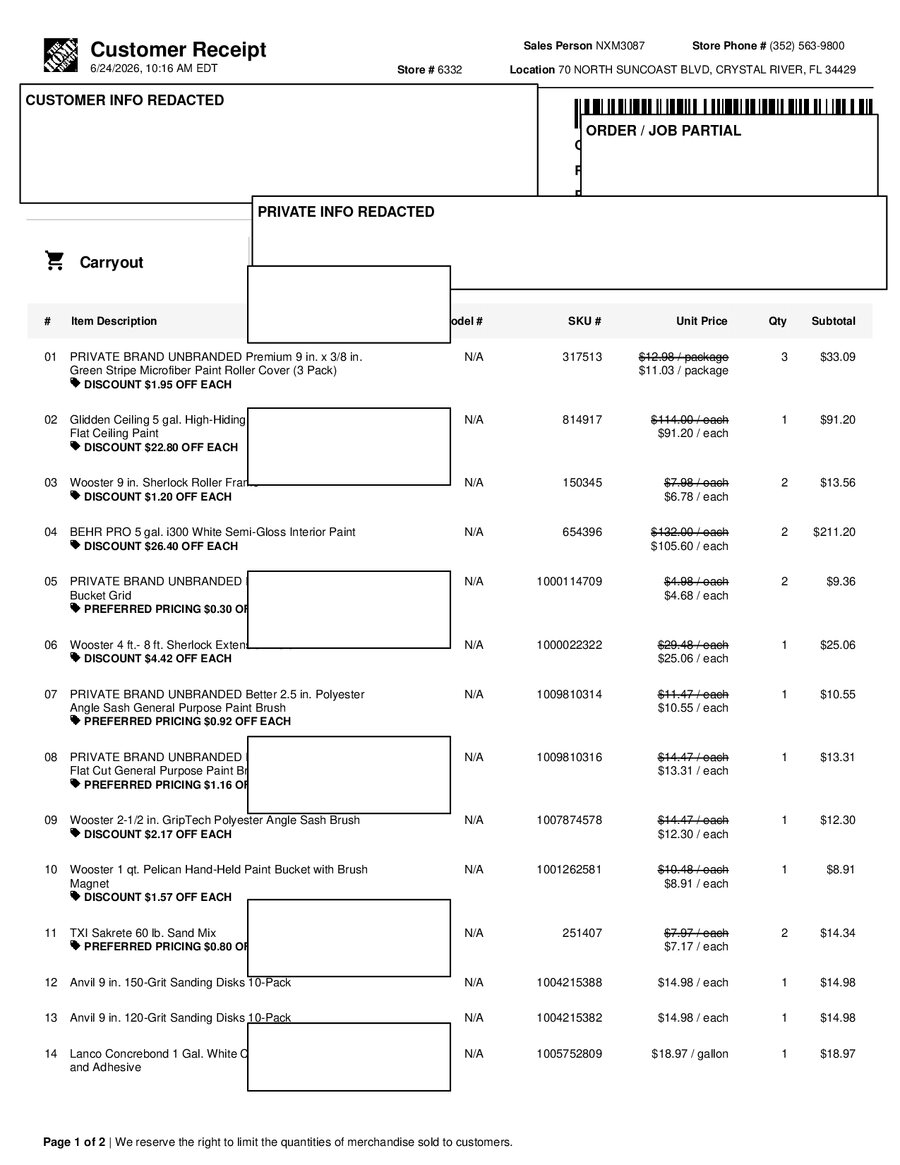 H6332 434239 Receipt