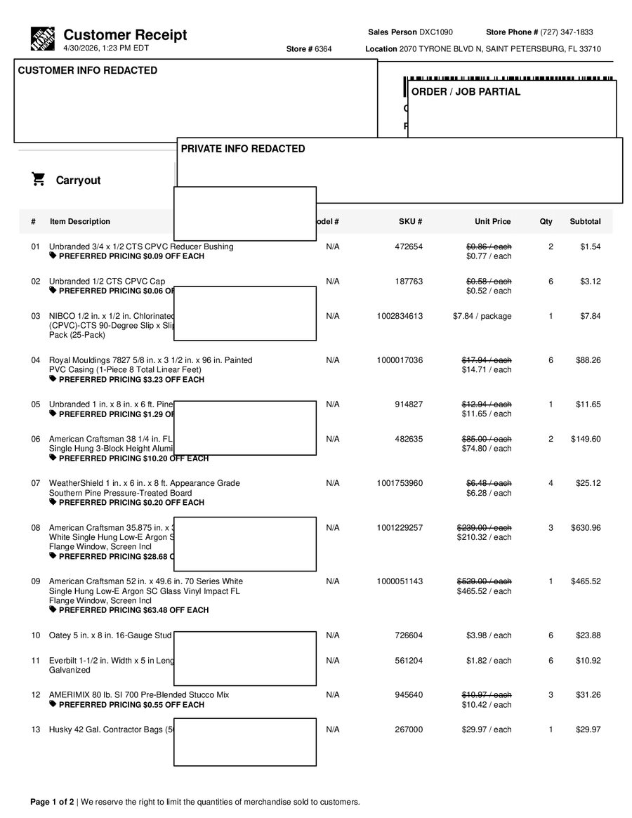 H6364 485375 Receipt